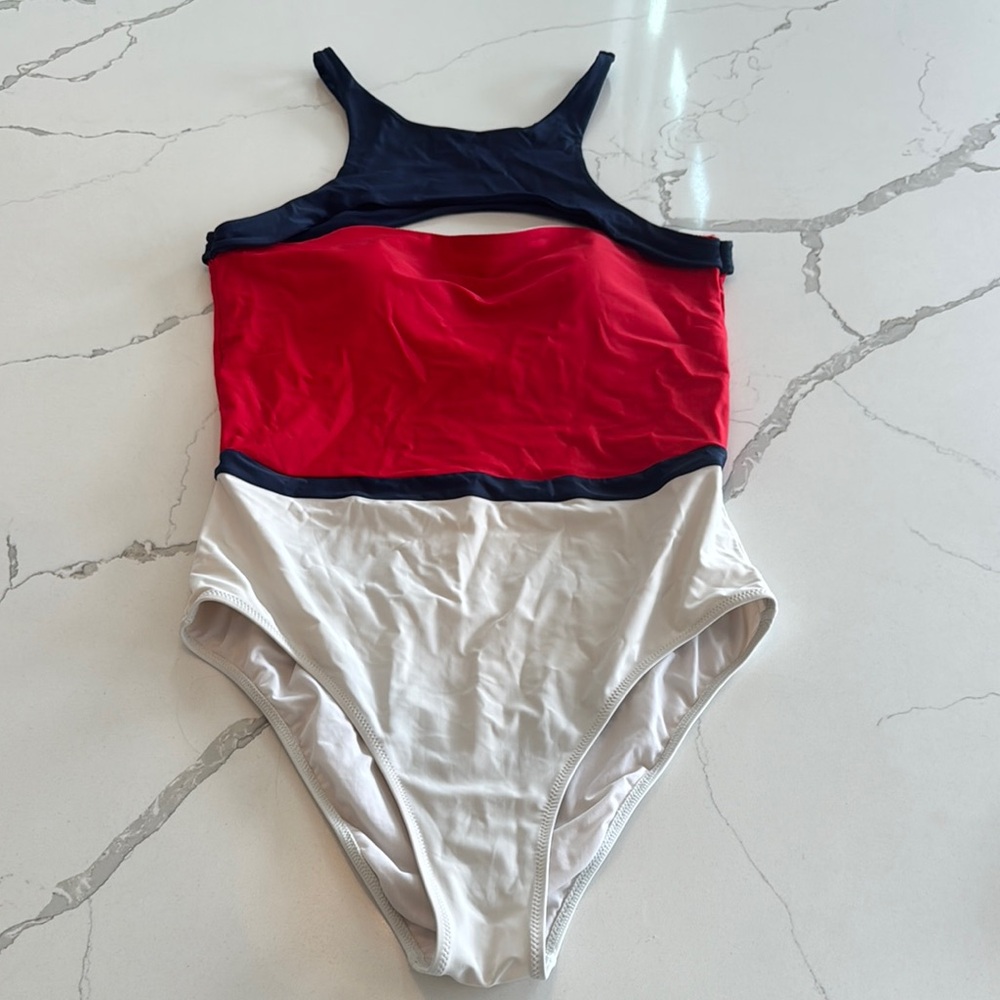 Summersalt Red, White, and Blue Intercoastal One Piece Swimsuit